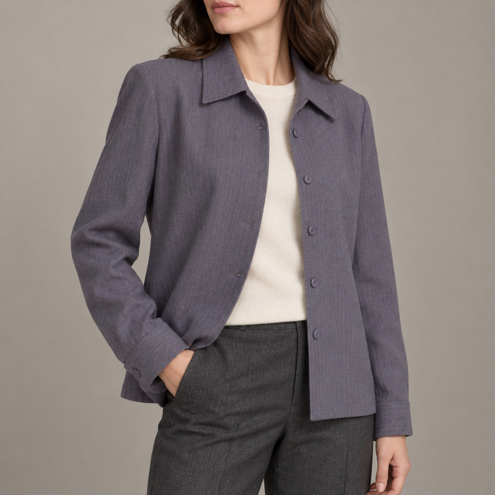 Pendleton Women's 14 Purple Virgin Wool Shirt Jacket Made USA Vintage